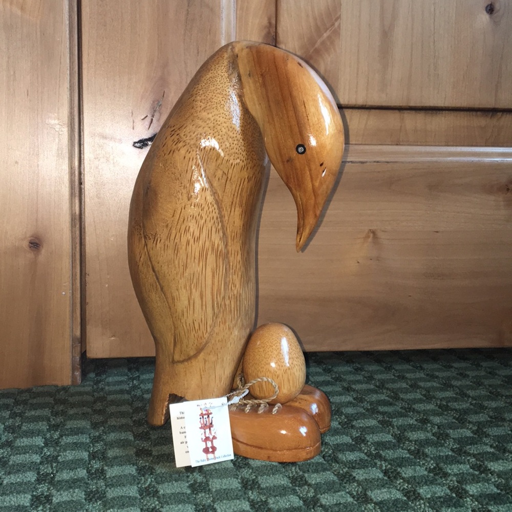 Sale! Wooden Penguin Figurine Eco-Friendly